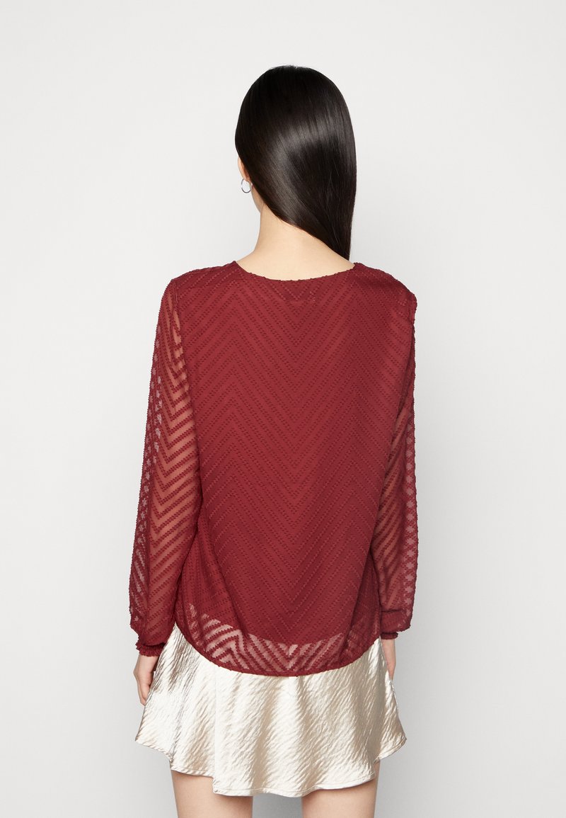 Damen T-Shirts | Vila VIMICHELLE V-NECK Langarmshirt tawny port/bordeaux - IS69418 Damen T-Shirts | Vila VIMICHELLE V-NECK Langarmshirt tawny port/bordeaux - IS69418