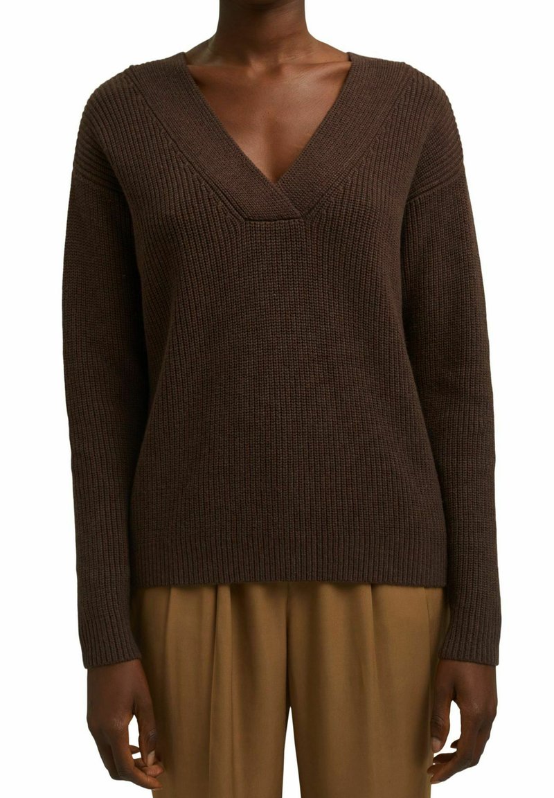 Damen Strickjacken | Esprit Collection Strickpullover dark brown/dunkelbraun - PG11608 Damen Strickjacken | Esprit Collection Strickpullover dark brown/dunkelbraun - PG11608