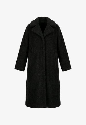 Studio Untold, LONG TEDDY FLEECE COAT - Wintermantel - black