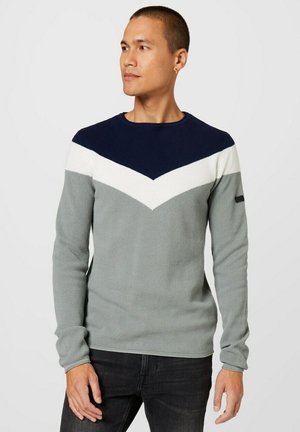 RÜDIGER ROUND - Strickpullover - navy faded moss