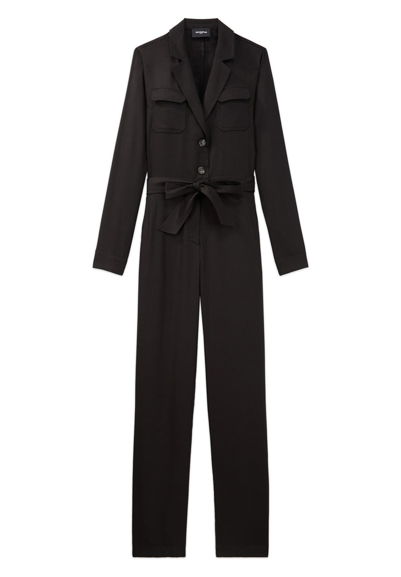 Damen Kleider | The Kooples CEINTURÉE Jumpsuit black/schwarz - QC50179 Damen Kleider | The Kooples CEINTURÉE Jumpsuit black/schwarz - QC50179
