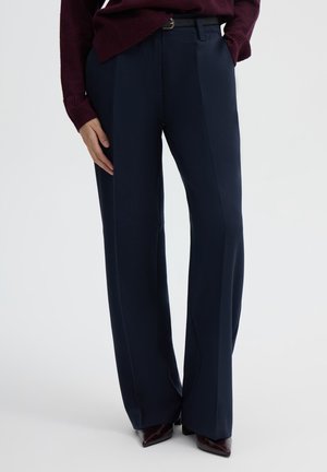 Terranova, PANTALONI WIDE LEG A TINTA UNITA - Pantaloni - blu scuro