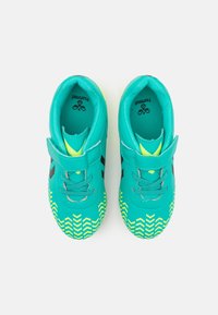 Hummel TOP STAR - Botas de futebol com pitões - turquise/solar yellow