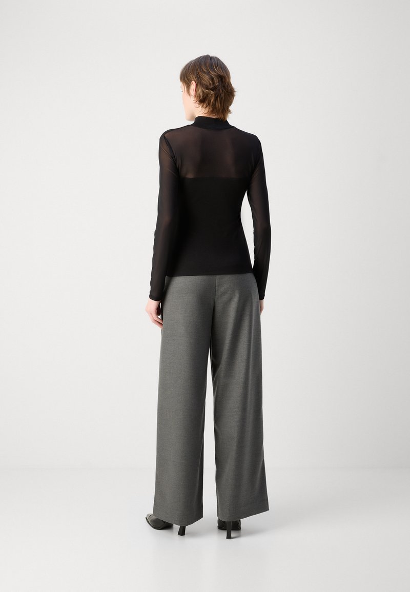 Top Tunique Miss Captain Noir Imprimé Gris - Taille 42, Manches Longues, Occasion Très Bon état