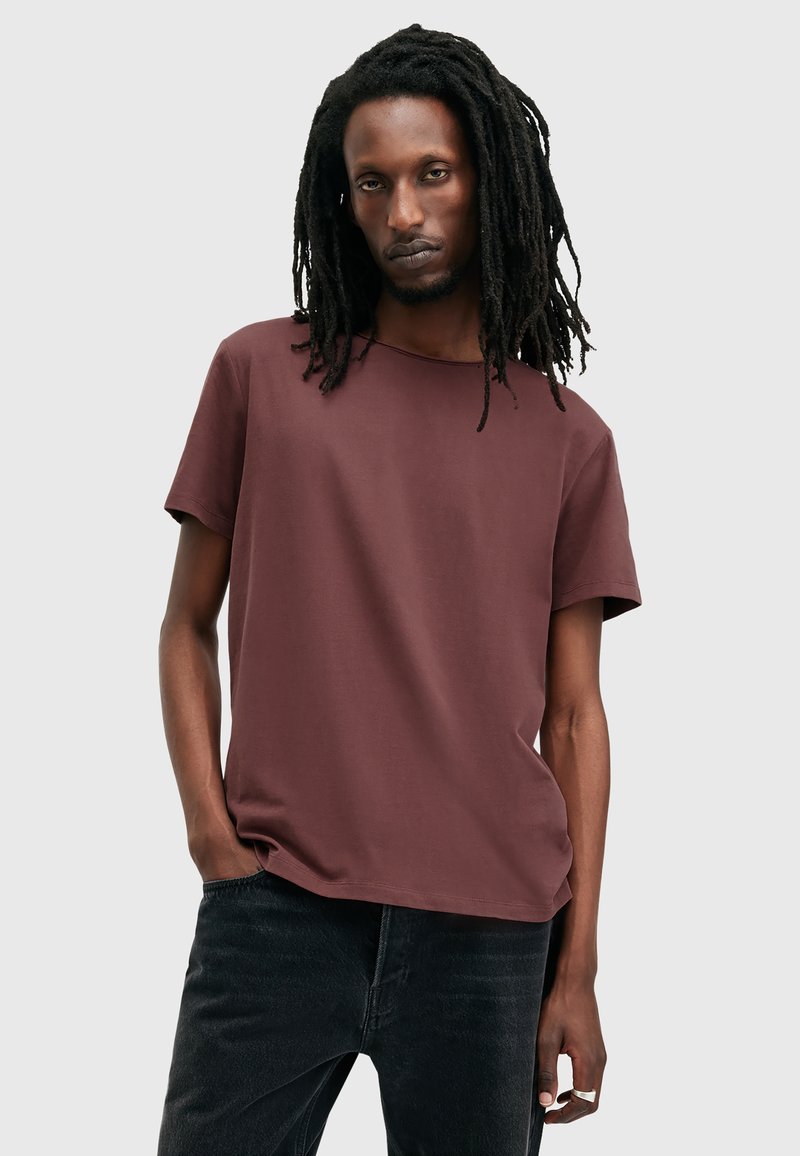 AllSaints BODEGA SS CREW - T-Shirt basic - brown