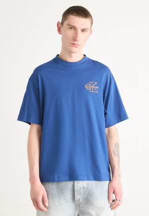 SEASONAL MONOLOGO TEE - T-Shirt basic - blue