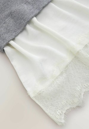 Next, TALL FIT - 2-IN-1 SOFT TOUCH SHORT SLEEVE JUMPER LACE SKIRT . - Jumper dress - grey ecru