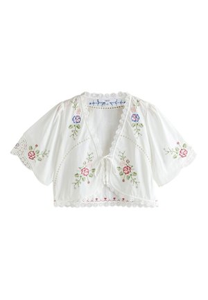 Next, REGULAR FIT - FLORAL EMBROIDERED - Overgangsjakke - white