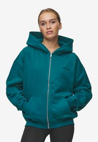 Pegador RAMIRA OVERSIZED - Felpa con zip - washed urban turquoise,black