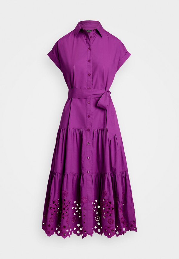 Eyelet Broadcloth Tiered Shirtdress - Shirt dress - purple dawn3