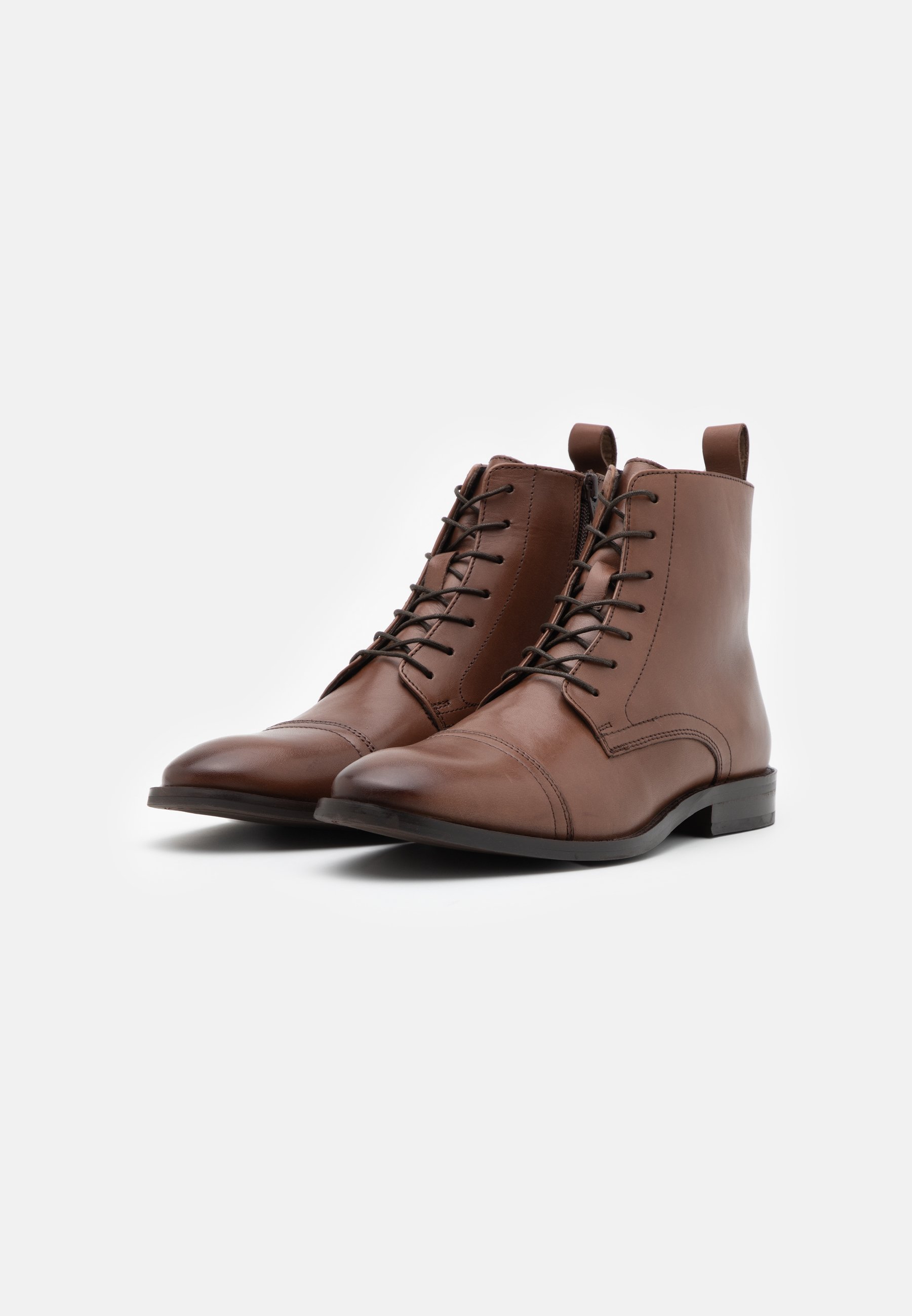 Zign LEATHER - Botines con cordones - brown/marrón - Zalando.es