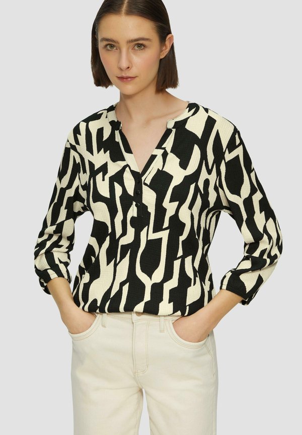 STRUKTURIERTES - Bluse - schwarz