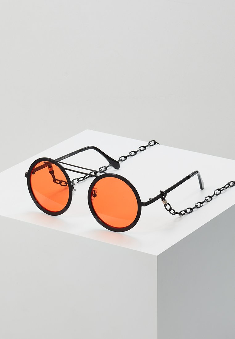 Urban Classics CHAIN SUNGLASSES - Päikeseprillid - black/orange