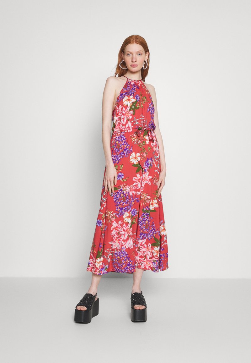 ONLY ONLNOVA LIFE VIS LONG DRESS - Φόρεμα ημέρας - mineral red botanic