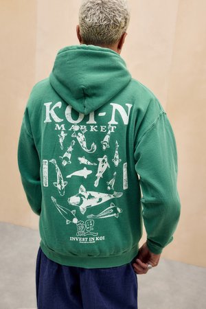 KOI-N FISH HOODIE - Kapucnis pulóver - green
