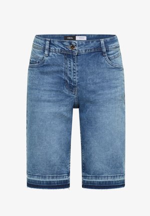 Cecil, HIGH WAIST WIDE LEG JEANS IM LOOSE FIT - Short en jean - light blue washed