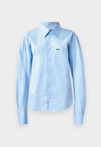 ROUNDED SHIRT - Bluza z gumbi - light blue
