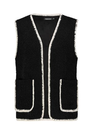 MIT EINGRIFFTASCHEN - Waistcoat - black