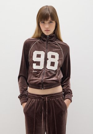 Giubbotto Bomber - white/brown