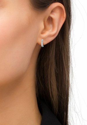 Amor Orecchini A Bottone Donna In Argento 925 Con Cristalli Preciosa - Nodo Tricolore, 10mm, Confezione Regalo