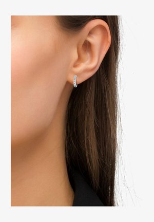 Amor Orecchini A Bottone Donna In Argento 925 Con Cristalli Preciosa - Nodo Tricolore, 10mm, Confezione Regalo