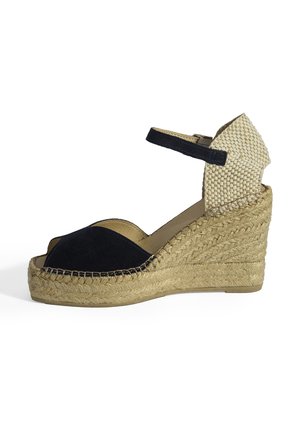 High heeled sandals - dark blue
