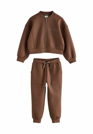 REGULAR FIT - 2 PIECE ZIP-THROUGH SET   - Survêtement - chocolate brown
