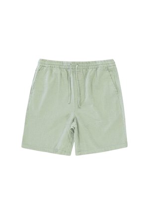 Groen en wit gestreepte shorts, elastische tailleband met trekkoord, halflang, met twee zijzakken en een lichtgewicht stof.