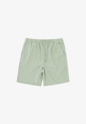 Groen en wit gestreepte shorts, elastische tailleband met trekkoord, halflang, met twee zijzakken en een lichtgewicht stof.