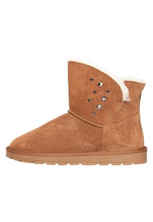Platform ankle boots - chestnut