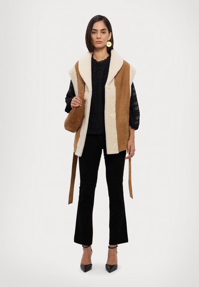 STUDIO ID Veste sans manches - brown/cream