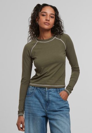 Urban Classics CONTRAST  - Langærmet T-shirt - olive