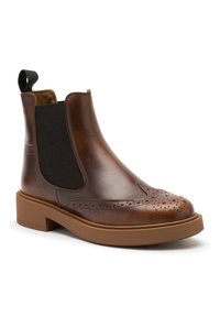 Frau Shoes COLOUR-BLOCK CHELSEA - Stivaletti con plateau - brown