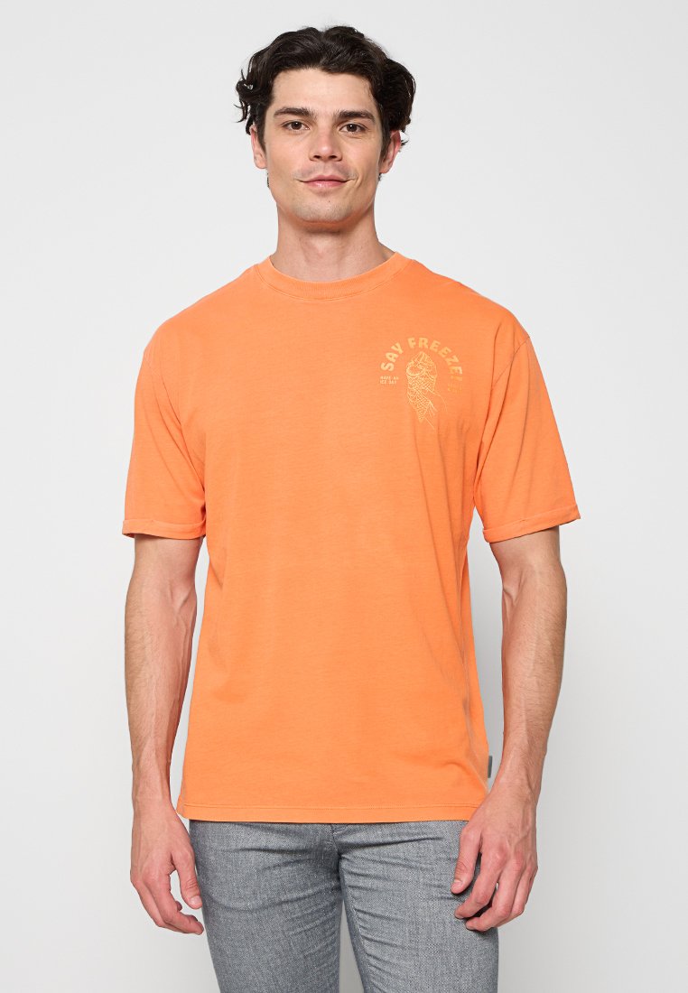 Scotch & Soda T-shirt print oranje