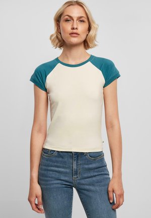STRETCH SHORT RETRO BASEBALL TEE - T-shirt imprimé - whitesand jasper