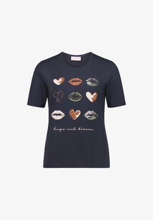 Betty Barclay, BETTY BARCLAY MIT AUFDRUCK BASIC SHIRT - T-shirt print - patch dark blue brown