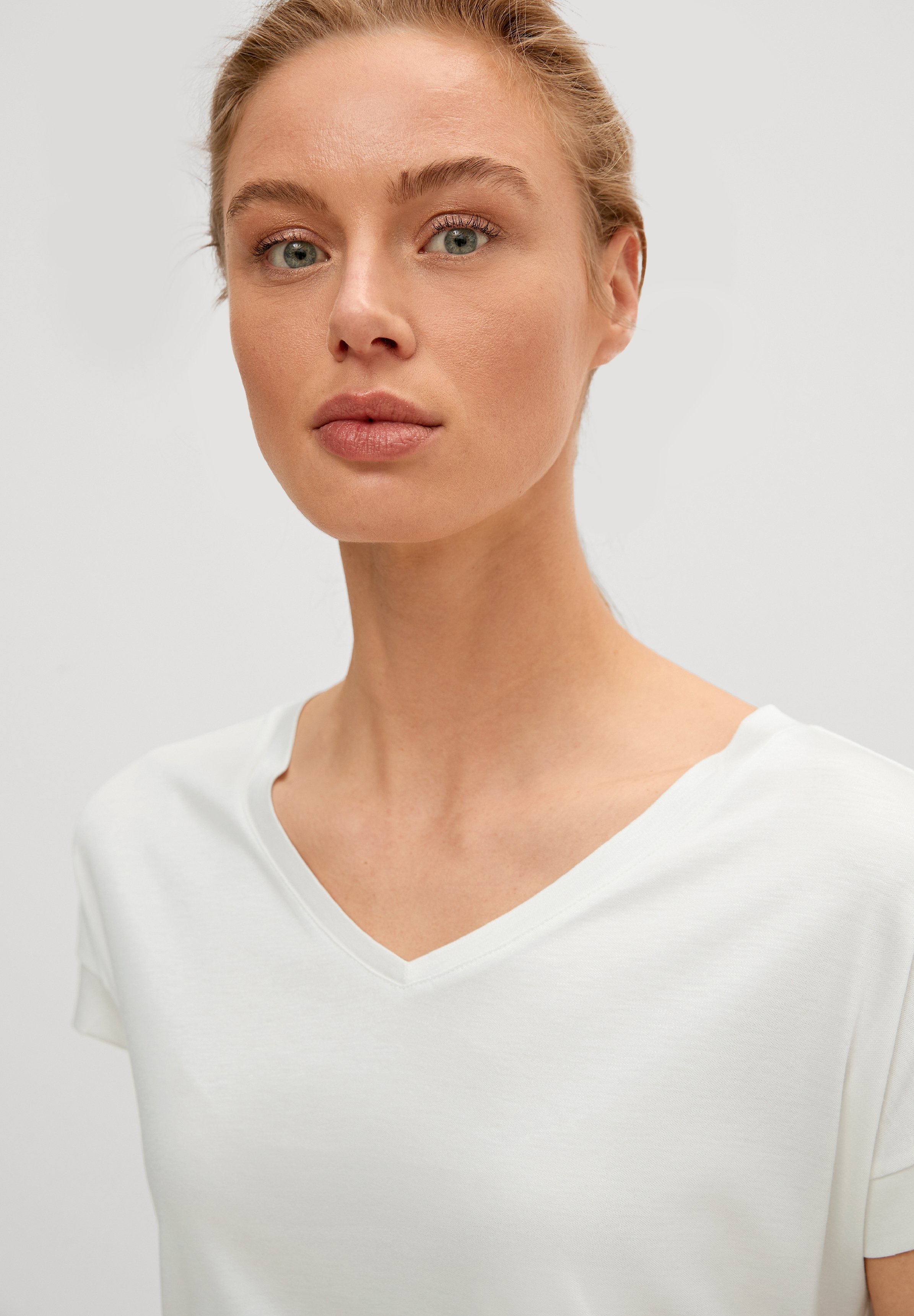 comma Basic T-shirt - off white/white 
