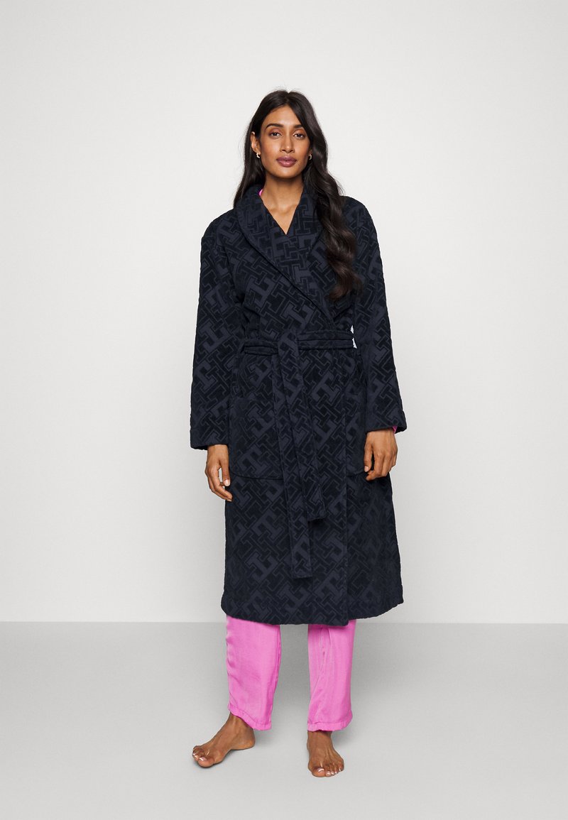 Tommy Hilfiger BATHROBE Dressing gown drop pile and desert sky/dark