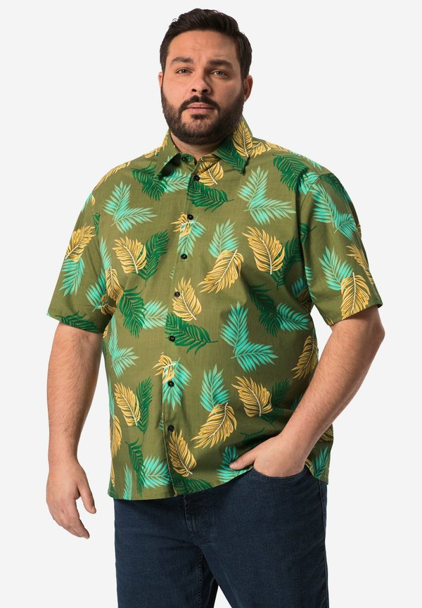 BAUCHFIT HALBARM KENTKRAGEN ALLOVERPRINT - Hemd - cactus