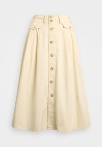 Button Front Micro Sanded Twill Skirt - Suknja A kroja - ivory beige