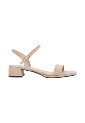 ESTRO, CZARNE SANDAŁY DAMSKIENA NISKIM OBCASIE ESTRO ER00119705 36 - Sandalen - beige