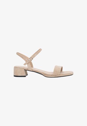 ESTRO, CZARNE SANDAŁY DAMSKIENA NISKIM OBCASIE ESTRO ER00119705 36 - Sandale - beige