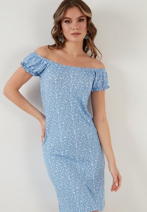 LELA REGULAR FIT - Shift dress - baby blue