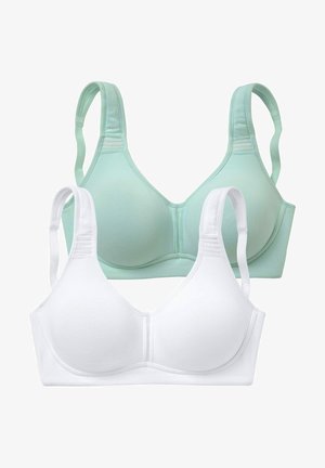 LASCANA 2 PACK - T-shirt bra - mint/weiß