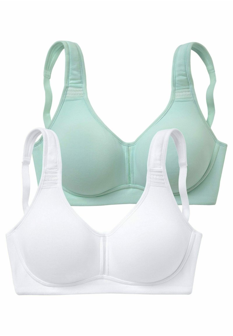 LASCANA 2 PACK - Modrček za pod majico - mint/weiß