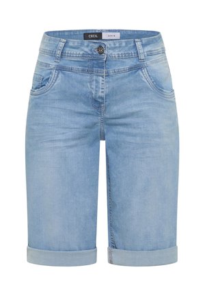Cecil, HIGH-WAIST WIDE-LEG SHORTS IN A LOOSE FIT, jasnoniebieski