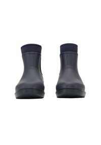 Marine rubber enkelschoenen met een textuur grip zool, zachte textielen voering en een contrasterende stoffen rand aan de bovenkant.