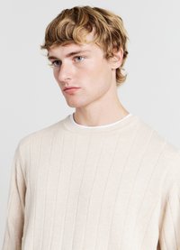 Calliope GIROCOLLO A LARGHE - Maglione - beige chiaro melange