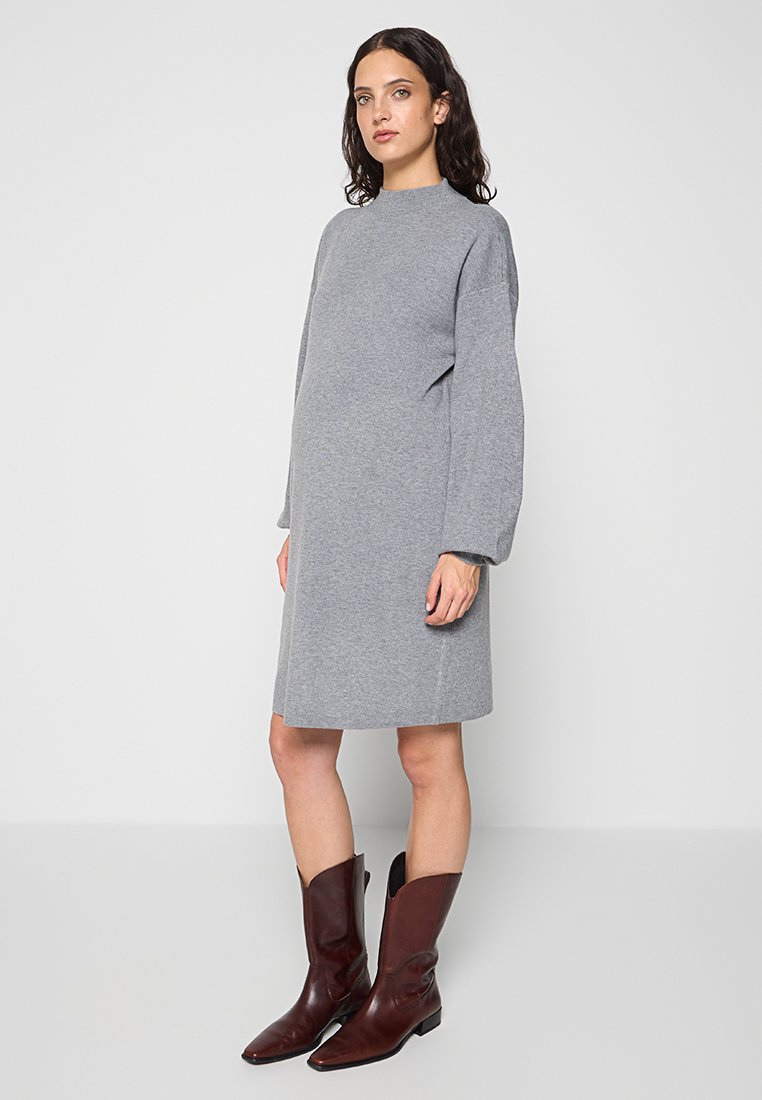 Vero Moda Maternity Gebreide jurk grijs