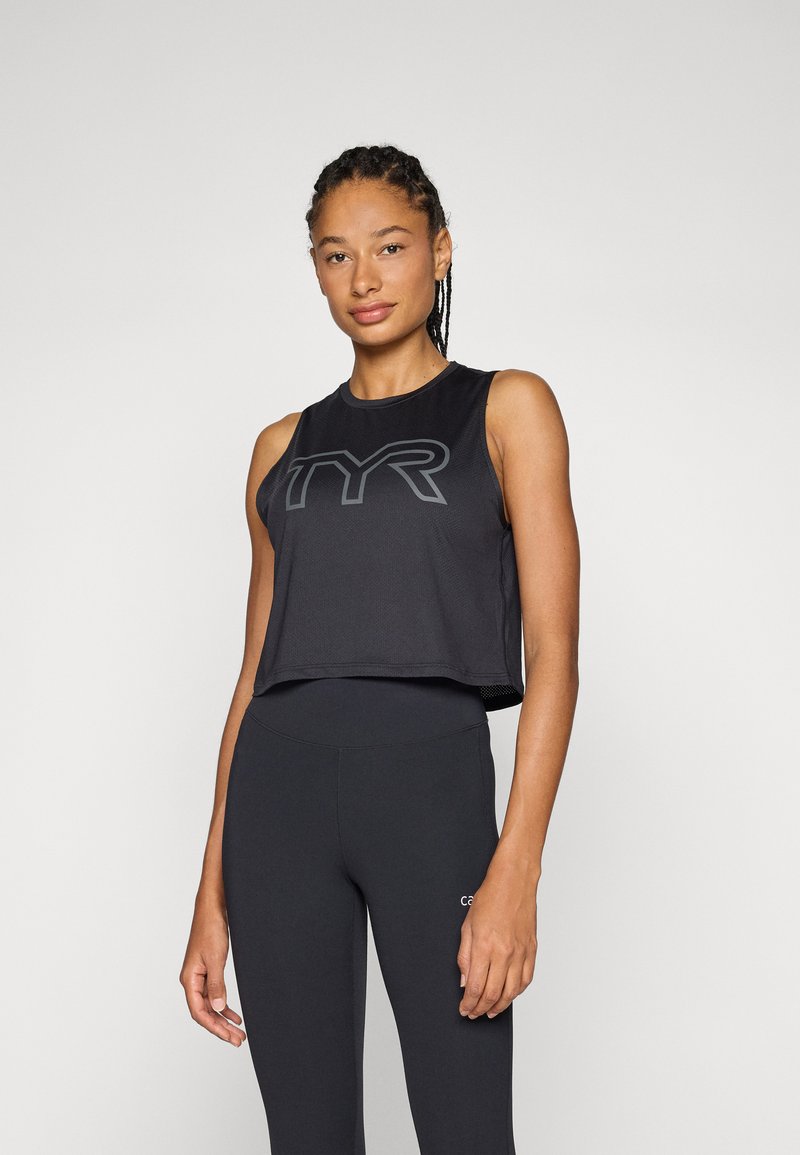 TYR - CROP TANK - Top - black, Enlarge